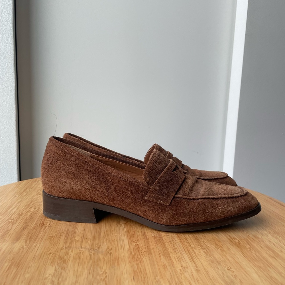 Aquatalia Brown Suede Loafers 7.5